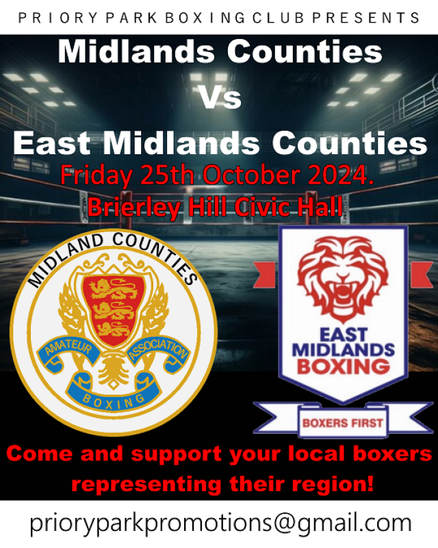 Live Boxing - Midlands Counties V East Midlands Counties, 25th October 2024